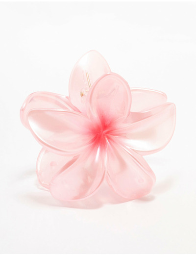 Pink Tropical Hair Claw Clip