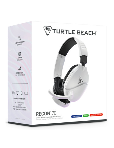 Casque Blanc Turtle Beach Recon 70p Ps4/ps4 Pro