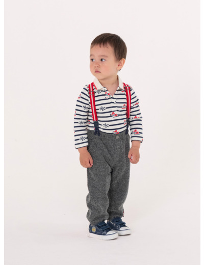 Pantalon à bretelles pour bébé garçon