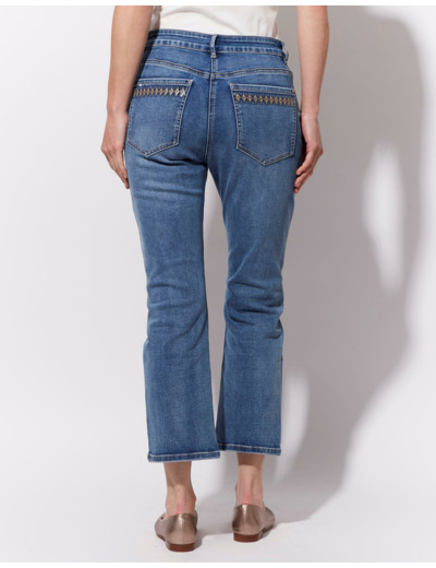 Jean cropped bootcut BLEU CLAIR Femme