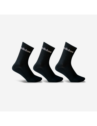 CHAUSSETTES DE SPORT HAUTES ADIDAS NOIR LOT DE 3