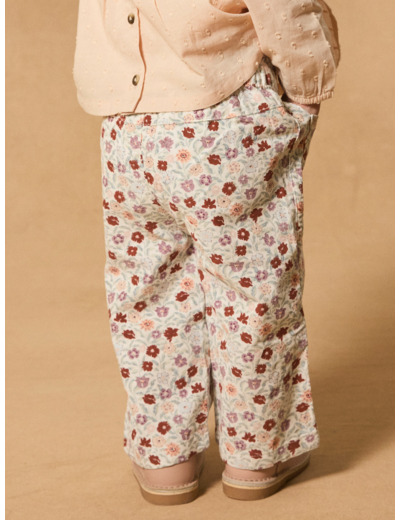 Pantalon évasé imprimé floral