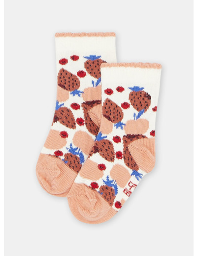 Chaussettes multicolores à imprimé fruits bébé fille