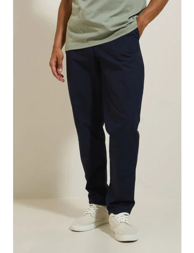 Pantalon coupe relax uni - Bleu foncé