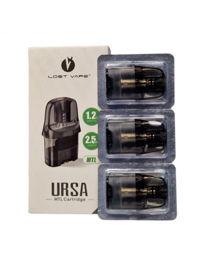 Pack de 3 Pods 2.5ml + résistance Ursa Nano Lost Vape