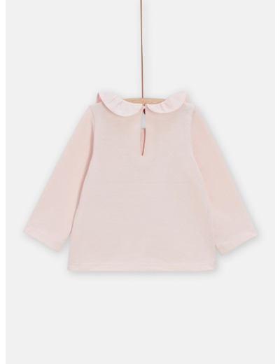 Blouse rose à animation fantaisie pour bébé fille