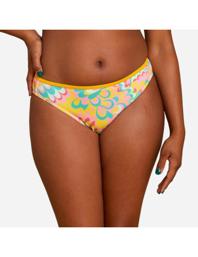 Bas de maillot de bain culotte nina flowy jaune