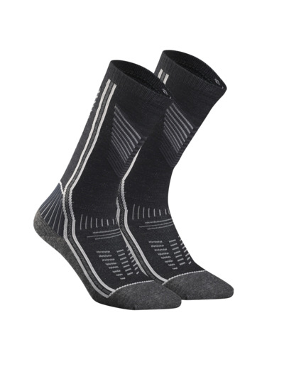 Chaussettes de randonnée chaudes, MH900 Mountain Mid gris