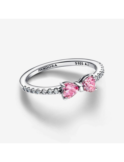 Bague Noeud Rose Scintillant