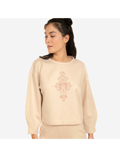 SWEAT YOGA CHAUD FORME BOULE BEIGE