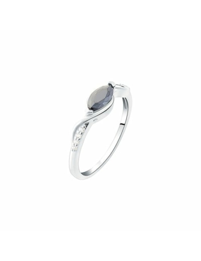 Bague CLEOR en Argent 925/1000 et Oxyde Noir