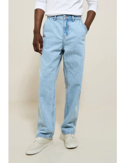 Jean baggy 100% coton - Bleu moyen