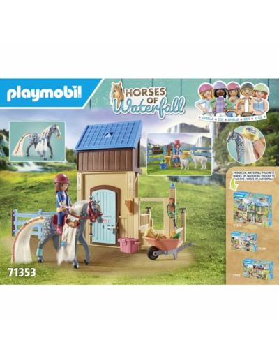 Amélia et Whisper avec box pour chevaux Playmobil Horses of Waterfall 71353