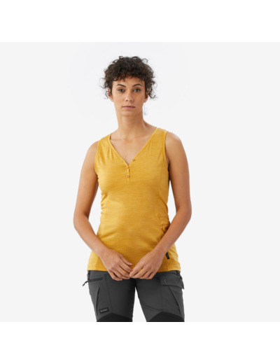 Débardeur en laine mérinos femme, Merino Fresh jaune