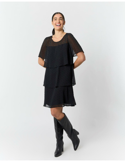 Robe courte unie NOIR