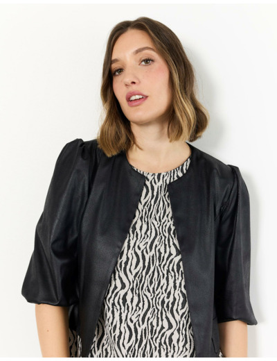 Veste courte unie NOIR Femme