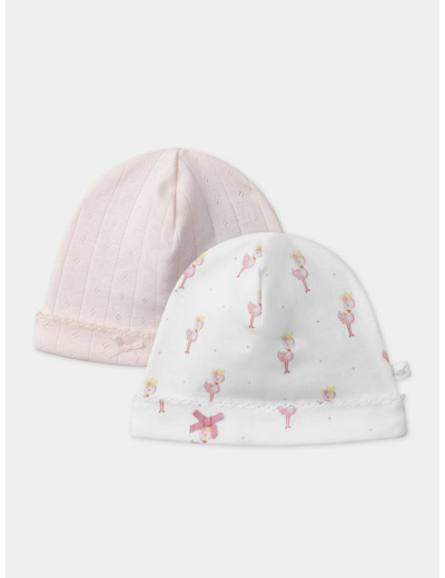 Lot de 2 bonnets de naissance