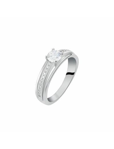 Solitaire CLEOR en Argent 925/1000 et Oxyde