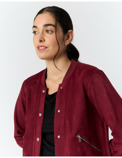 Blouson court uni BORDEAUX Femme