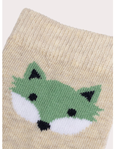 Chaussettes colorées à motif renard pour garçon