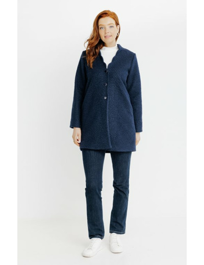 Manteau Long En Matière Bouclette