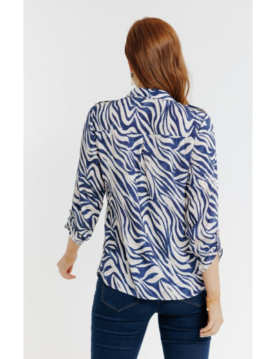 Tunique Col Chemise Imprimée Zebre