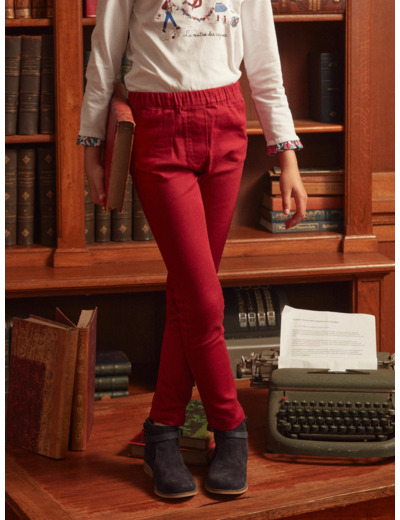 Pantalon slim rouge