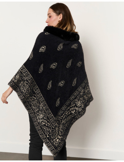 Poncho uni NOIR Femme