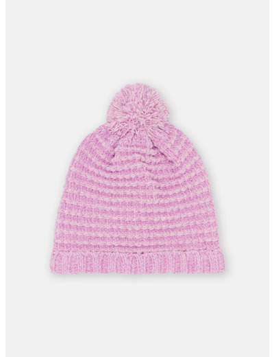 Bonnet parme à pompon