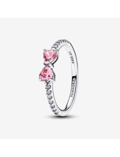 Bague Noeud Rose Scintillant