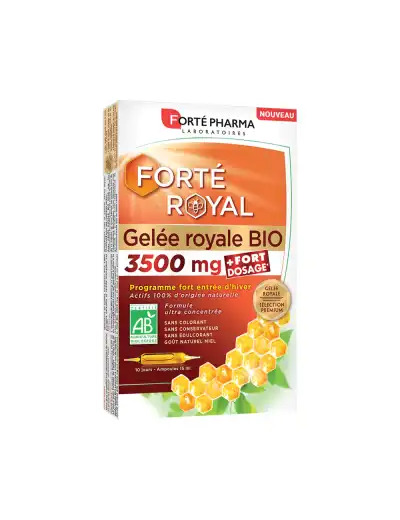 Forté Royal Gelée Royale 3500mg Solution Buvable Bio 10 Ampoules/15ml