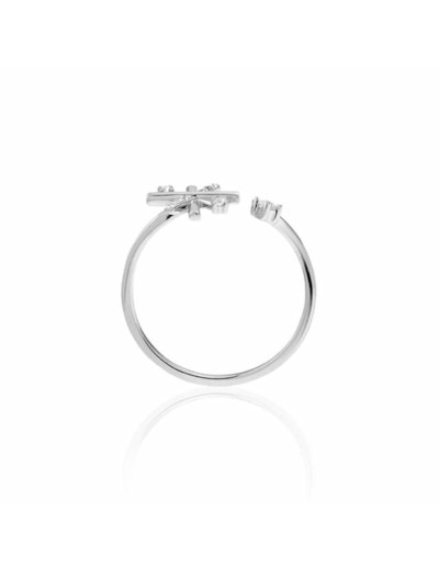 Bague CLEOR en Argent 925/1000 et Oxyde Blanc