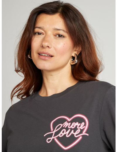 T-shirt à manches courtes - Saint-valentin - Noir