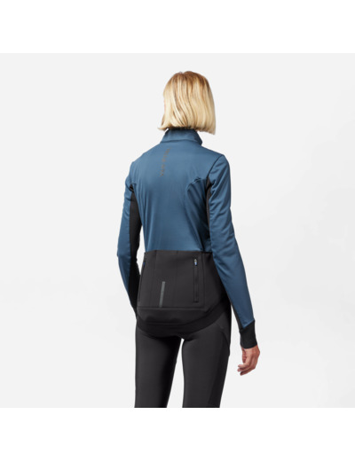 Veste vélo route hiver Racer femme Ardoise