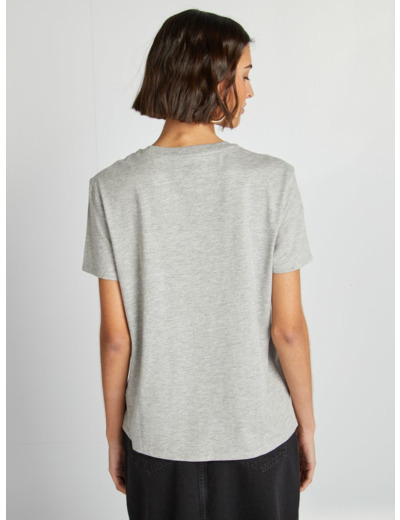 T-shirt en jersey manches courtes - Gris