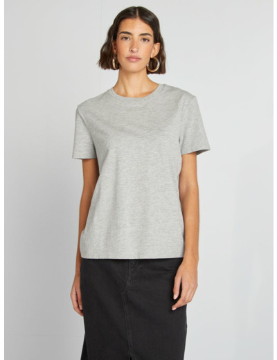 T-shirt en jersey manches courtes - Gris