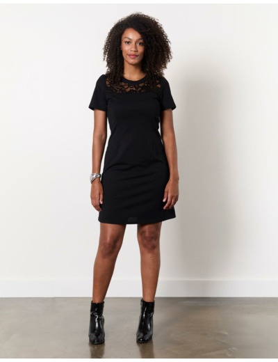 Robe courte unie NOIR