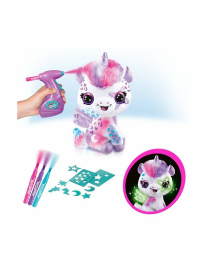 Airbrush ma peluche licorne phosphorescente