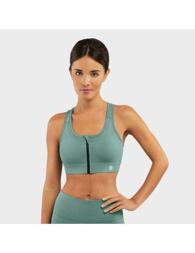 Brassière sport - Maintien élevé Fitness Femme Squat Green Vert Cendré