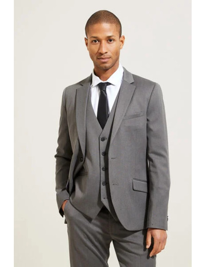 Veste de costume slim - Gris foncé