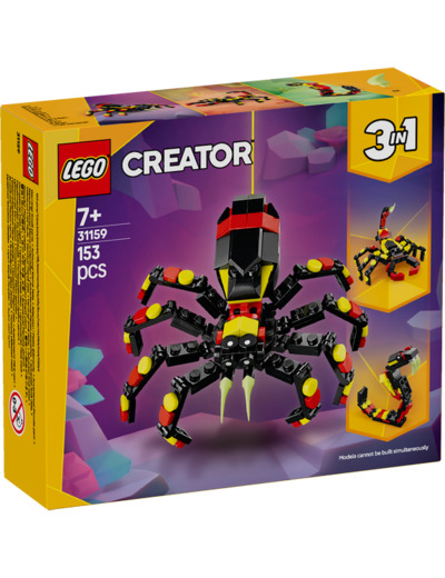 Animal sauvage : l’araignée surprenante 3 en 1 LEGO Creator 31159