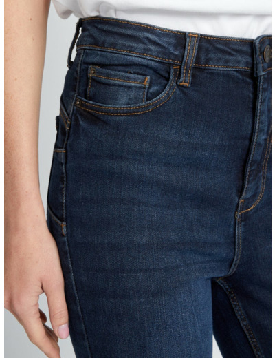 Jean skinny à taille haute - L32 - Bleu foncé