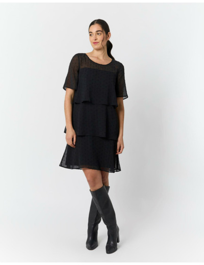 Robe courte unie NOIR