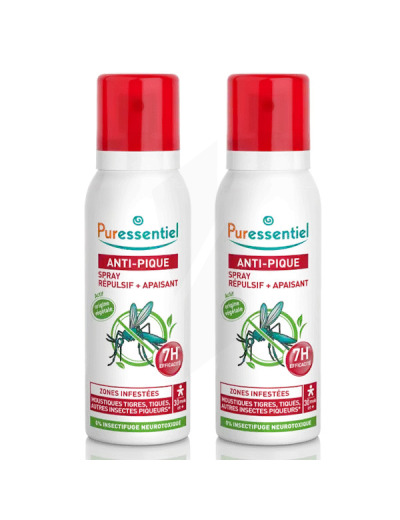 Puressentiel Anti-pique Spray 5 Huiles Essentielles Citriodiol 2fl/75ml