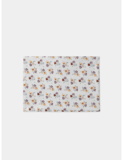 Snood écru imprimé fleur