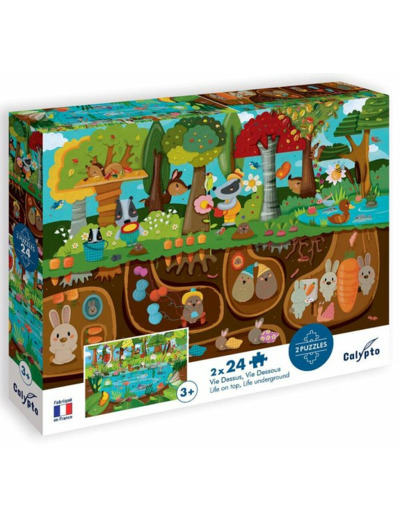 PUZZLE 24 PCS X2 VIE DESSUS/DESSOUS