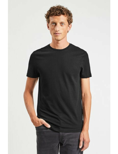 Tee shirt en coton col rond basique - Noir