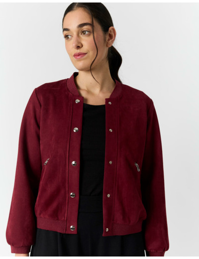 Blouson court uni BORDEAUX Femme