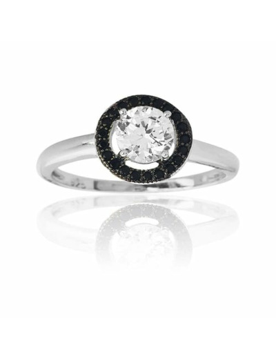 Bague CLEOR en Argent 925/1000 et Oxyde Multicolore