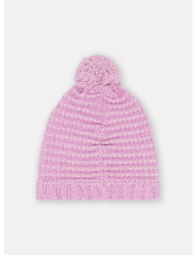 Bonnet parme à pompon